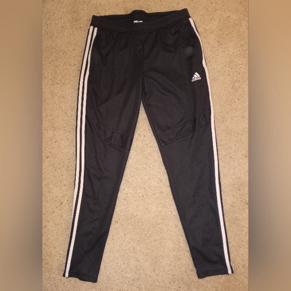 adidas Black Sweatpants with White Stripes